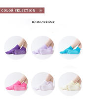 Calcetines de Yoga antideslizantes para mujer, medias de cinco dedos, sin espalda, algodón, silicona, 5 dedos, Ballet, gimnasio, Invierno - details 3