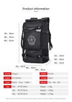 Nueva mochila de senderismo impermeable de PU para viajes al aire libre - details 8