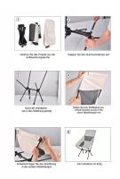 Camping al aire libre portátil plegable Luna Silla Camping Pesca Silla Ocio Playa Silla Tubo de Acero Grueso Peso 100KG - details 0
