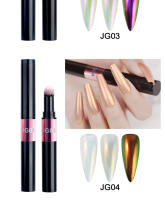 NAILCO-pluma de polvo de espejo para uñas, brillo metálico, decoraciones de Color, arte de uñas, efecto camaleón, pigmento de cromo láser - details 6