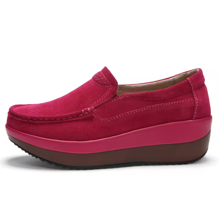 Zapatos casuales sin zapatos para mujer, cómodos, gruesos, suaves, con plataforma, zapatos para caminar de negocios y de ocio. - 1