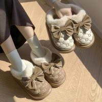 Botas de nieve con plataforma gruesa y cera, bonito diseño de mariposa - details 4