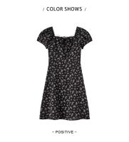 Vestido de Chifón Floral Semir Manga de Burbuja, Cuello Cuadrado, Cintura Corta - details 8