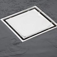 Desagüe de residuos de suelo cuadrado de acero inoxidable 304, accesorios de inserción de azulejo, drenaje de flujo grande, rejillas de ducha antiolor para baño - details 4