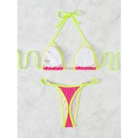 Bikini Micro Sexy Para Mujer 2023 Conjunto De Baño Con Cadena Estilo Brasileño Bikini De Tanga Traje De Baño De Playa Low Waist Sin Aros - details 3