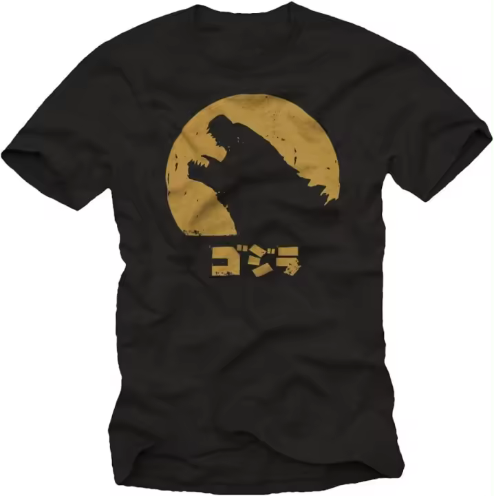 Camiseta de Hombre Geek con Diseño de Godzilla Artículo de Moda para Hombres Material Cómodo Tipo de Prenda Superior - 1