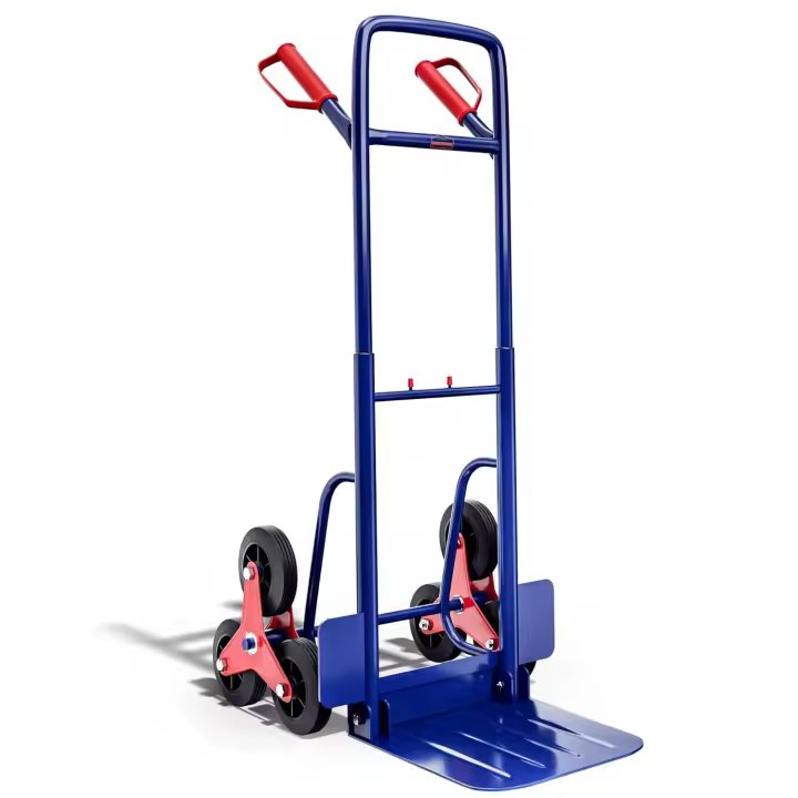 Carretilla Plegable de Mano para Escaleras Carga de 200Kg 6 Ruedas Goma Maciza Altura Ajustable - 1