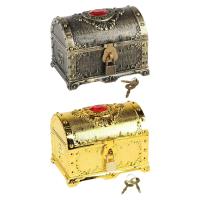 Pirate Chest Storage Box Decorative Pirate Treasure Chest for Candy Cookies Boxes Kids Children Prize Gift Themed Party Favors