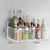 Cesta de hierro, estante para champú en polvo para pared de baño, orificio perforador, colgador de condimentos de cocina - details 22