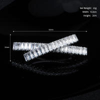 Pinzas Para El Cabello De Mujer Con Zirconia Y Cristal Adornos De Moda Para El Pelo Barretas De Boda Joyería Accesorios Para El Cabello - details 1