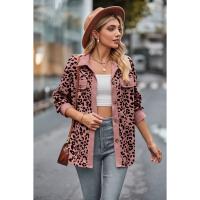 Chaqueta de mujer 2025Chaqueta de PANA con estampado de leopardo, camisa de manga larga, abrigo Casual ligero - details 8