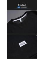 Conjunto de camiseta y pantalones cortos informales para hombre, chándal de Color liso, tres piezas holgadas de verano, talla 3XL - details 25