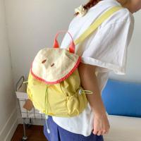Mochila con cordón para exteriores de estilo coreano, mochila de nailon de fruta de Color dopamina para viaje, bolsa de libros de gran capacidad, bolso de hombro para senderismo - details 6
