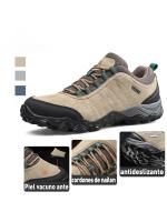 Zapatos de senderismo de cuero para hombre, calzado deportivo resistente al desgaste, con cordones, para escalada, Trekking y caza, novedad - details 4