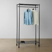 Perchero de ropa con estantes superior e inferior, Negro, 91 x 45,6 x 180,2 cm - details 0