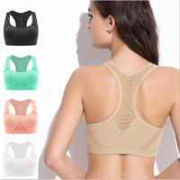 M-6XL Sujetador deportivo calado para mujer, Fitness, Yoga, para correr, gimnasio, acolchado, push up, Top sin costuras, chaleco atlético - details 13