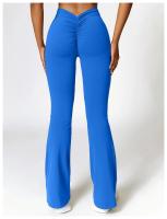 Pantalones de Yoga con Flecos en Forma de V para Mujeres Leggings de Cintura Alta y Pierna Ancha para Gimnasio y Deportes Pantalones de Baile - details 10