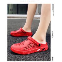 Sandalias ligeras de EVA para hombre, zapatos informales con agujeros, zuecos para amantes del jardín en casa, zapatillas planas de playa al aire libre, talla grande 49 - details 19