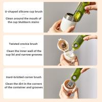Limpiador de Botellas 3 en 1 de Silicona Herramienta de Limpieza Multifuncional para Ranuras - details 0