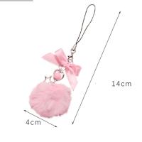 Y2K-Cadena para teléfono Y2K, color rosa, lazo con bola de pelo, cordón para teléfono móvil, zapatos de Ballet, cinta, funda para teléfono, colgante de tarjeta - details 0