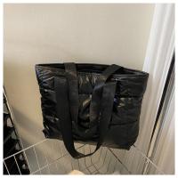 Moda señoras Tote bolsos de gran capacidad de algodón acolchado bolsa de compras rombo bolso portátil acolchado sólido para viajes de ocio - details 31