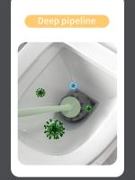 Cepillo De Inodoro Lindo De Cerditos Set De Limpieza De Baño Colgante Sin Esquinas Muertas Material Plástico Doble Pieza - details 2