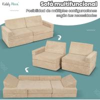 Sofás Plegables para Niños Sillón Colchón Infantil Plegable, Beige - details 4