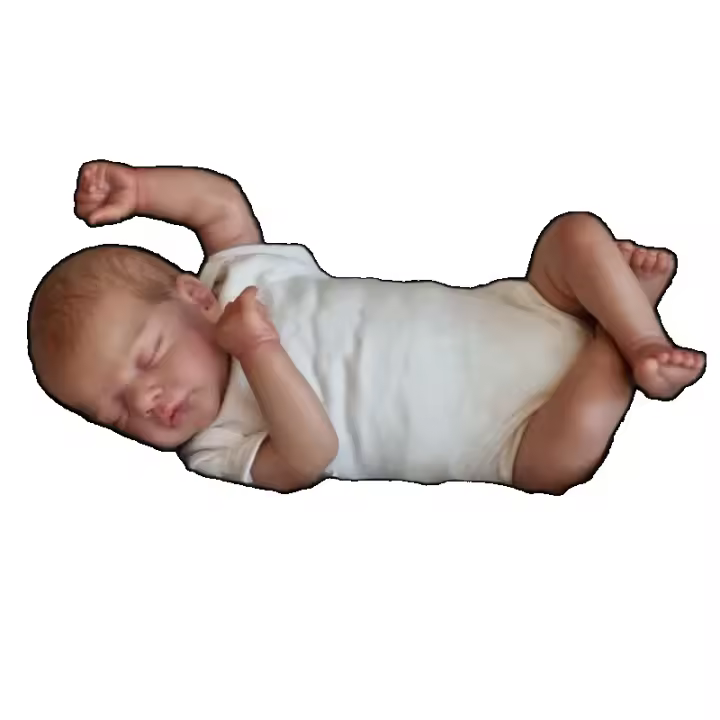 Muñeca de Bebé Recién Nacida Realista de 18 Pulgadas Muñeca de Bebé Renacida de Silicona con Ojos Cerrados Regalo Perfecto para Niñas - 1