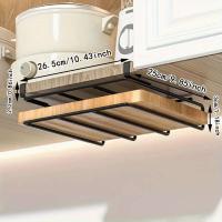 Colgante de cocina con gancho para armario, colgante de pañuelos, tabla de cortar, soporte para tapa de olla, estante de iluminación - details 3