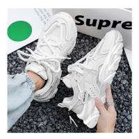 Zapatos De Deporte Para Hombre Moda Callejera Ligeros Y Cómodos Zapatillas De Gimnasio Con Cordones Blanco Plataforma Entrenadores - details 4