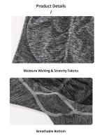 Pantalones cortos de yoga elásticos para mujer, mallas de compresión de cintura alta con control de barriga, fruncidos, sin costuras, levantamiento de glúteos, entrenamiento en el gimnasio - details 4