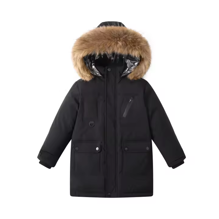 Chaqueta de Plumífero de Pato Blanco para Invierno 2025 Abrigo Exterior Cálido para Niños y Niñas - 1