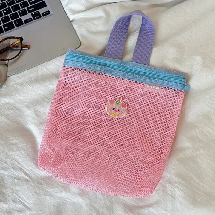 Bolsa de almacenamiento para el cuidado de la piel, bolsa de cosméticos para mujer, brocha de maquillaje, lápiz labial, bolsa de almacenamiento de malla, transparente, gran capacidad - 1