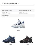 Zapatillas de ocio versátiles para hombre, zapatos deportivos ligeros y cómodos para caminar, zapatos para correr con hoja de grafiti a la moda, calzado masculino - details 3