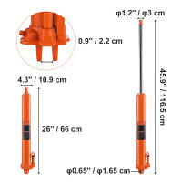 SucceBuy Gato hidráulico de brazo largo, cilindro elevador de motor de 8 toneladas con bomba de pistón único y base de horquilla, cilindro hidráulico de pistón para elevadores de motor, grúas hidráulicas de garaje/taller, mecánicas, granja - details 1