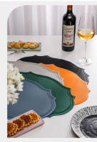 Elegante Juego de Manteles de Comedor de Cuero Falsio 1/4/6PCS Diseño de Forma PU - details 10