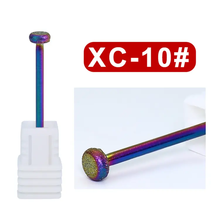 Parkson-brocas de carburo de tungsteno para uñas, herramienta de manicura, fresa de arco iris - 1