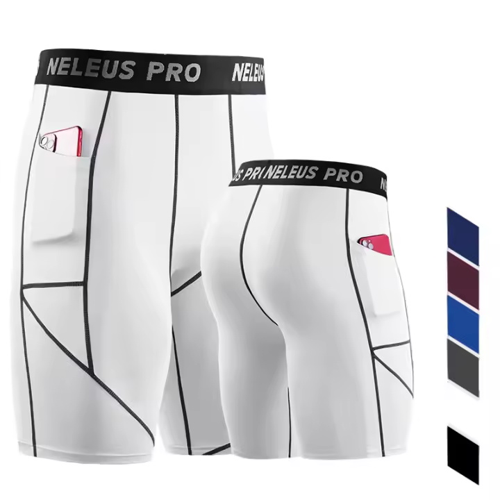 Pantalones cortos deportivos de secado rápido para hombres con bolsillos y estampado para fitness running y baloncesto al aire libre - 1