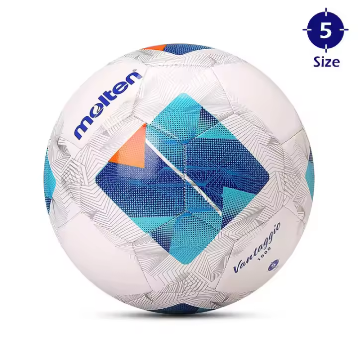 Balón de fútbol Molten 1000, tamaño 5, cosido a máquina, cuero suave, entrenamiento de competición de PU, balón de fútbol para niños 1000 - 1
