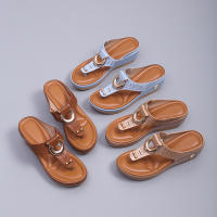 Sandalias de cuña romanas para mujer, zapatos de playa con plataforma informales, chanclas cómodas, verano, 2023 - details 17