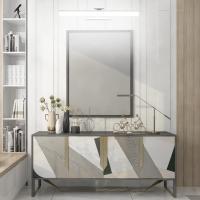 Lámpara LED de 32W Lámpara de espejo Aplique Blanco Frio 6000K Luz natural para Espejo Muebles de Maquillaje Aparato Montado en la Pared, Negro, 120CM - details 98