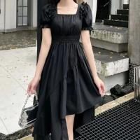 Falda de vestido de burbuja con diseño de dobladillo Irregular, temperamento francés delgado y de moda - details 8