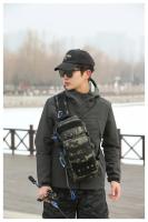 Mochila táctica de camuflaje para exteriores, impermeable, para pesca, deportes, riñonera para hombre y mujer, senderismo, Camping, viajes, montar, bolsas cruzadas - details 19