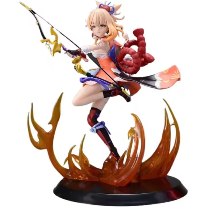 Genshin Impact Yoimiya 1/7 figura de PVC de 25CM, personaje de juego de Anime, adornos de escritorio, regalo - 1