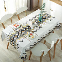 Mantel de comedor con cubierta de mantel Rectangular, impermeable, geométrico Simple, estilo nórdico - details 7