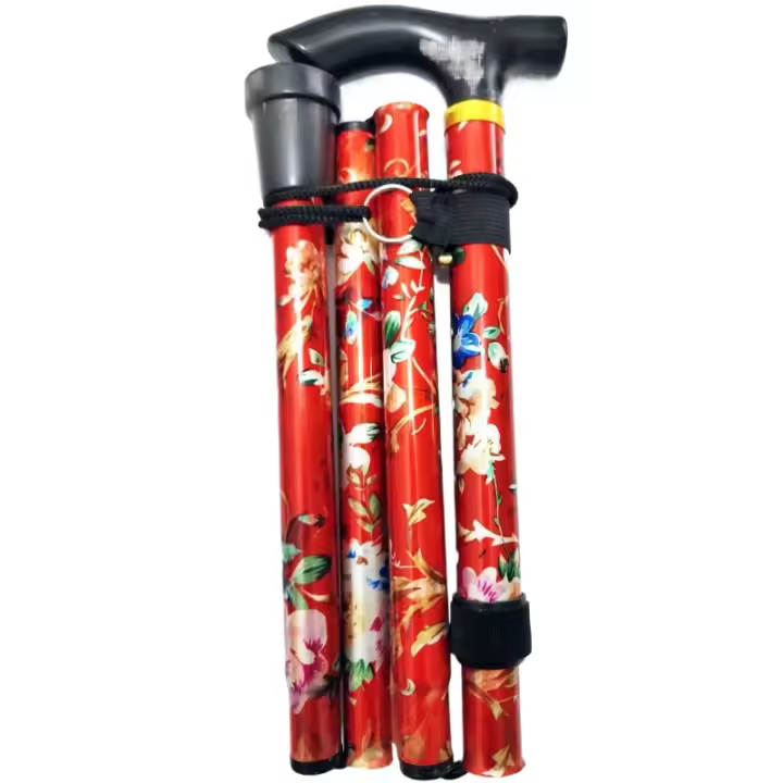 Bastón de Trekking Plegable de Aluminio Aeronáutico Ligero, Telescópico y Compacto para Senderismo, Montañismo o Trail Running Antideslizante con 5 Secciones Esencial para Actividades al Aire Libre - 1