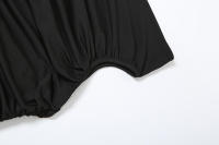 BUNO-vestido de hombro inclinado para mujer, Sexy, sólido, hueco, Irregular, volantes, sin mangas, elegante, ajustado, fiesta, Verano2 - details 10