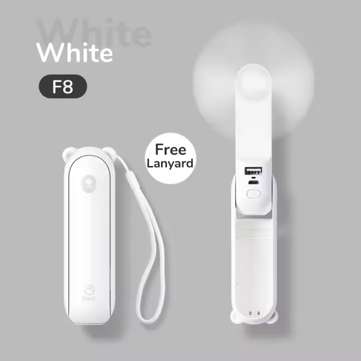 Ventilador portátil 3 en 1, mini ventilador de refrigeración de mano, USB, 4800mAh, recenga, Pequeño, de Bolsillo, con función de innica - 1