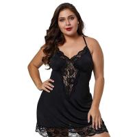 Camisola delgada de gran tamaño para mujer, conjunto de lencería sexy de satén Ence, ropa de dormir para mujer, ropa para el hogar - details 10