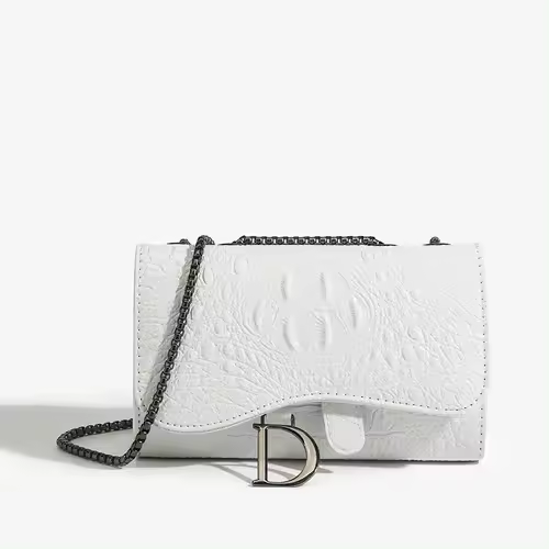 Bolso casual de mujer con correa de cadena y lentejuelas cruzadas. - 1